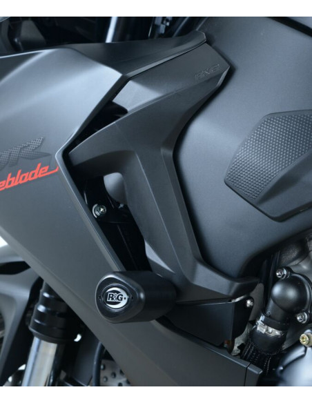 Tampons de protection R&G RACING Aero noir sans percage Honda CBR1000RR Tampons de protection R&G RACING Aero noir sans percage Honda CBR1000RR