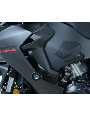 Tampons de protection R&G RACING Aero noir sans percage Honda CBR1000RR Tampons de protection R&G RACING Aero noir sans percage Honda CBR1000RR