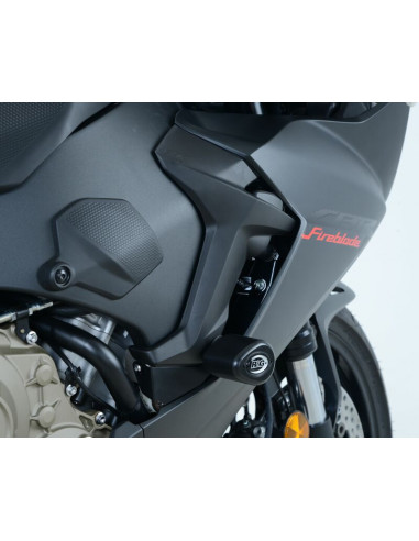 Tampons de protection R&G RACING Aero noir sans percage Honda CBR1000RR Tampons de protection R&G RACING Aero noir sans percage Honda CBR1000RR