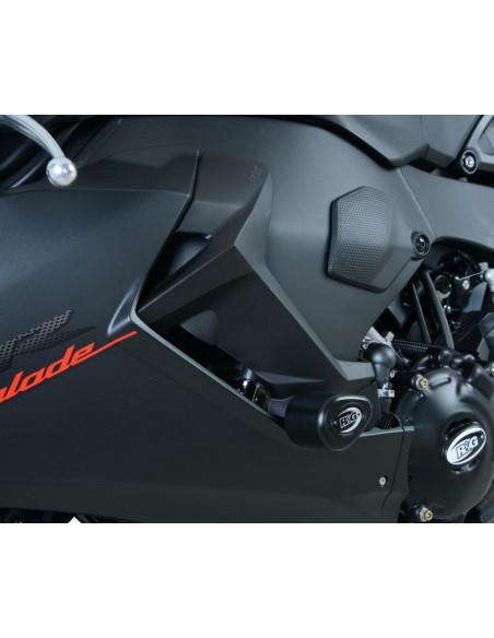 Tampons de protection R&G RACING Aero noir sans percage Honda CBR1000RR Tampons de protection R&G RACING Aero noir sans percage Honda CBR1000RR