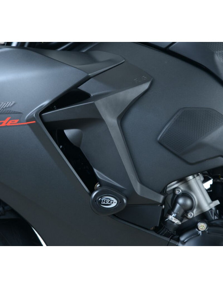Tampons de protection R&G RACING Aero noir sans percage Honda CBR1000RR Tampons de protection R&G RACING Aero noir sans percage Honda CBR1000RR