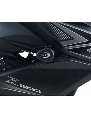Tampons de protection R&G RACING Aero blanc Kawasaki Z250/300