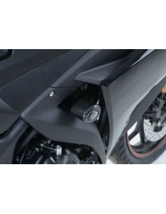 Tampons de protections R&G RACING Aero Race version noir Yamaha YZF-R3 2