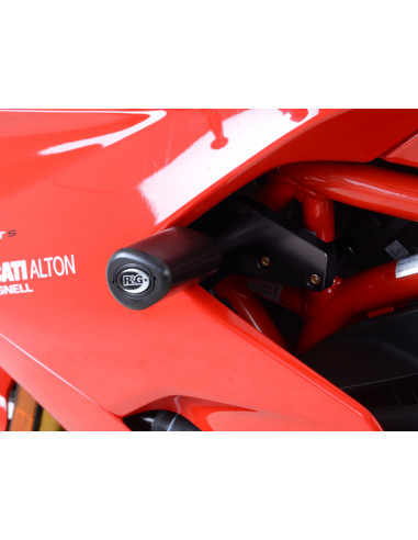 Tampons de protection R&G RACING Aero noir sans percage Ducati Supersport