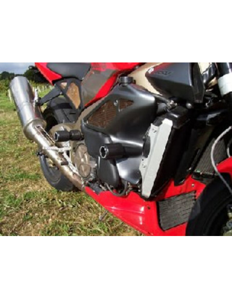 Tampons de protection R&G RACING Aero noir Aprilia Tuono 1000