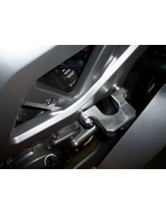 Tampons de protection R&G RACING Classic (axe de bras oscillant) noir Suzuki SV650S carénée 2