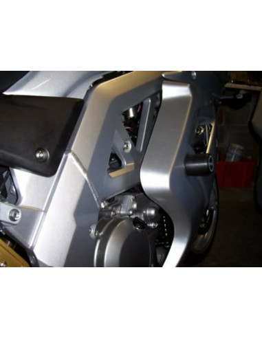 Tampons de protection R&G RACING Classic (axe de bras oscillant) noir Suzuki SV650S carénée