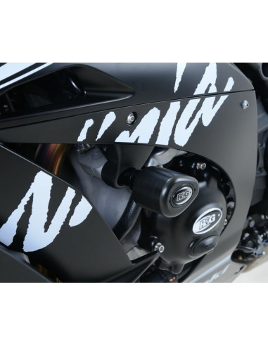 Kit tampons de protection R&G RACING Aero noir Kawasaki ZX-R10
