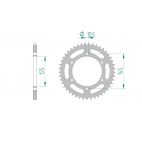 Kit chaine AFAM acier YAMAHA DT 250 MX pas 520 1980 à 1982