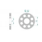 Kit chaine AFAM acier YAMAHA RD 250 LC 4L1 pas 530 1980 à 1985