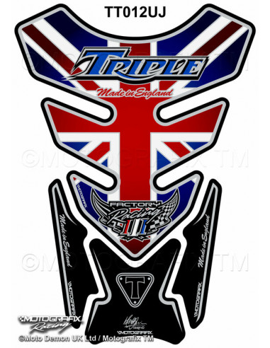 Protection de réservoir MOTOGRAFIX 4pcs Union Jack Triumph