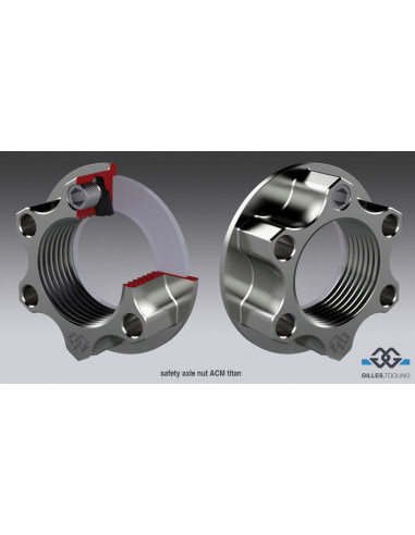 Ecrou de colonne de direction GILLES TOOLING M24X1,5 rouge Ecrou de colonne de direction GILLES TOOLING M24X1,5 rouge