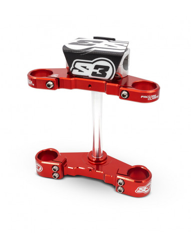 Té de fourche complet S3 Ø38mm rouge Beta fourche origine Té de fourche complet S3 Ø38mm rouge Beta fourche origine