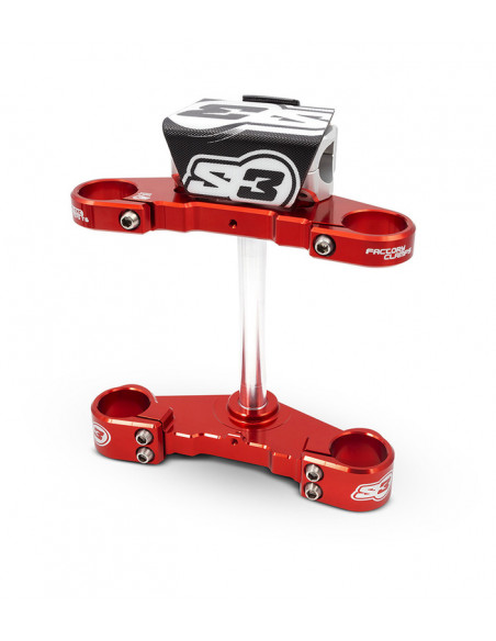 Té de fourche complet S3 Ø38mm rouge Beta fourche origine Té de fourche complet S3 Ø38mm rouge Beta fourche origine