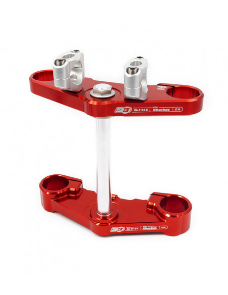 Té de fourche complet S3 Ø38mm rouge Beta fourche origine Té de fourche complet S3 Ø38mm rouge Beta fourche origine
