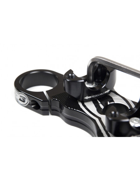 Té de fourche supérieur S3 réglable noir Montesa 4RT