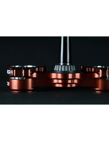 Té de fourche XTRIG Rocs Tech rouge offset 22,5mm