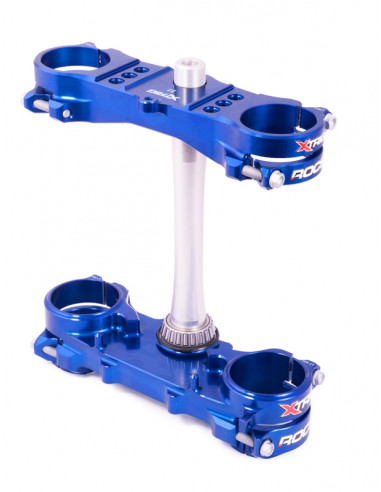 Té de fourche XTRIG Rocs Tech bleu déport 25mm Yamaha YZ250