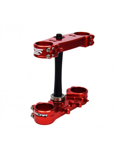 Té de fourche SCAR offset 22mm rouge Honda CRF250/450R