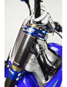 Té de fourche SCAR offset 22mm bleu Yamaha YZ250F/450F 2