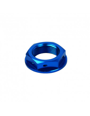 Ecrou de colonne de direction SCAR bleu Yamaha YZ80/85