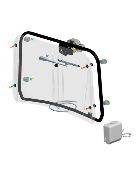 Pare-brise avant ART polycarbonate avec essuie-glace Polaris RZR