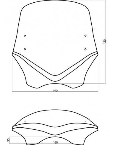 Bulle MRA V-Flow Naked Bikes VFSC avec spoiler