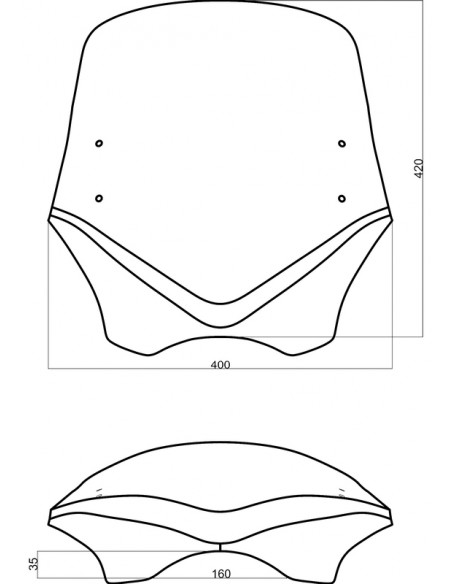 Bulle MRA V-Flow Naked Bikes VFSC avec spoiler