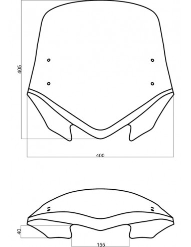 Bulle MRA V-Flow Naked Bikes VFXSZ avec spoiler