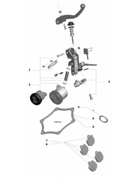 SUPPORT RETROVISEUR POUR MAÎTRE-CYLINDRE 195