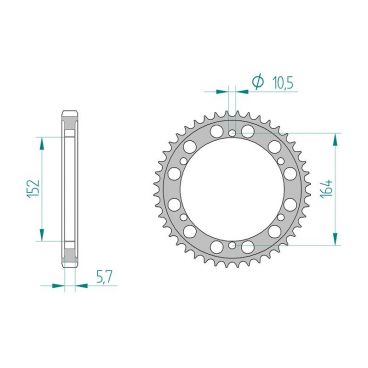 Kit chaine AFAM acier YAMAHA SR 400 4G4 pas 530 1978 à 1983