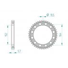 Kit chaine AFAM acier YAMAHA SR 400 4G4 pas 530 1978 à 1983