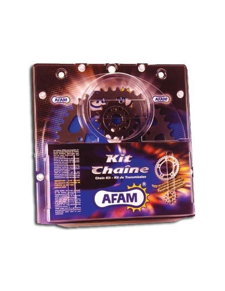 Kit chaine AFAM acier YAMAHA XT 400 4 VALVE 5Y6 pas 520 1982 à 1984