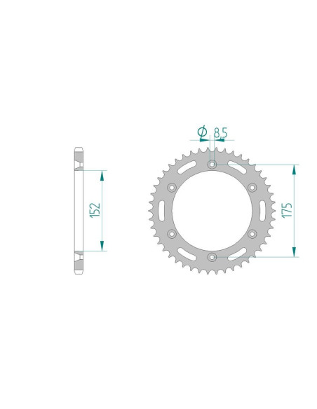 Kit chaine AFAM acier YAMAHA YZ 400 F K pas 520 1998 à 1998