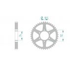 Kit chaine AFAM acier YAMAHA XJ 550 4V8 pas 530 1981 à 1983