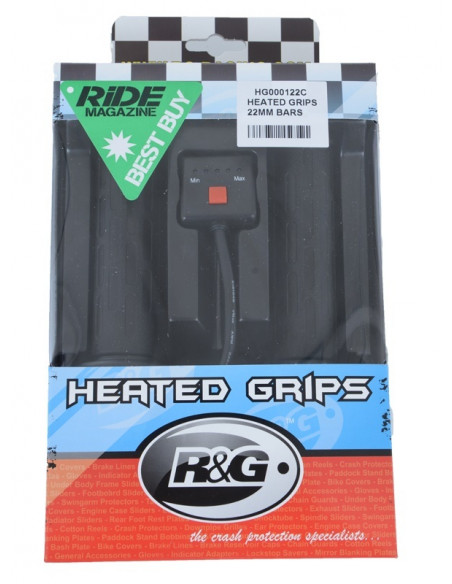 Poignées chauffantes R&G RACING interrupteur guidon 22mm Clip-on