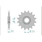 Kit chaine AFAM acier YAMAHA XJ 6 FA ABS DIVERSION 1DG pas 520 2010 à 2013