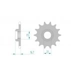 Kit chaine AFAM acier YAMAHA XJ 600 S DIVERSION 4BR pas 520 1992 à 2002