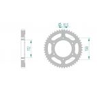 Kit chaine AFAM acier YAMAHA YZF 600 R6 5EB pas 530 1999 à 2002