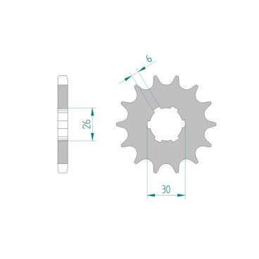 Kit chaine AFAM acier YAMAHA XS 650 1H1/3L1 pas 530 1975 à 1981