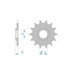 Kit chaine AFAM acier YAMAHA XT 660 R 5VK pas 520 2004 à 2013