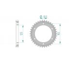 Kit chaine AFAM acier YAMAHA FZX 750 4AM pas 530 1992 à 1997