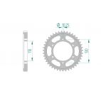 Kit chaine AFAM acier YAMAHA YZF 1000 R1 RN01/09 pas 530 1998 à 2003