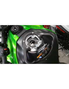 Poignée de réservoir A-SIDER Black Edition 4 vis noir Kawasaki 2