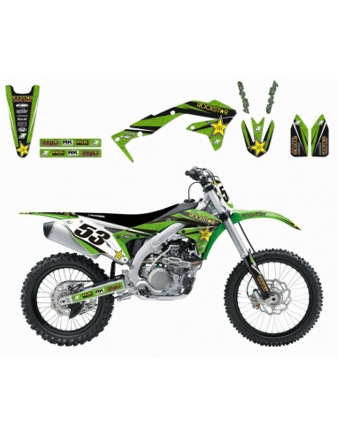 Kit déco BLACKBIRD Rockstar Energy Kawasaki KX250F