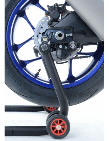 Pions de bras oscillant R&G RACING avec platine noir Yamaha YZF-R1