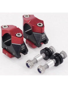 Pontets de guidon GILLES TOOLING 2DGT réglables noir/rouge Ducati 1200 Monster 2