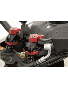 Pontets de guidon GILLES TOOLING 2DGT réglables noir/rouge Suzuki GSX-S 750 2