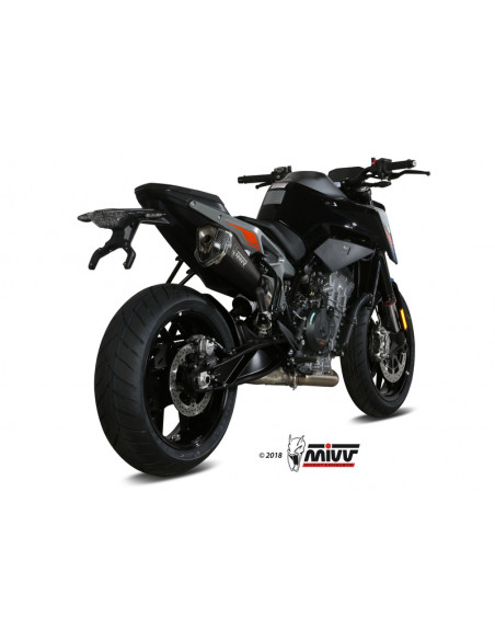 Silencieux MIVV Delta Race inox noir/casquette carbone KTM 790 Duke Silencieux MIVV Delta Race inox noir/casquette carbone KTM 790 Duke