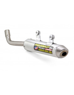 Silencieux PRO CIRCUIT 304 alu brossé/casquette inox Kawasaki KX 125